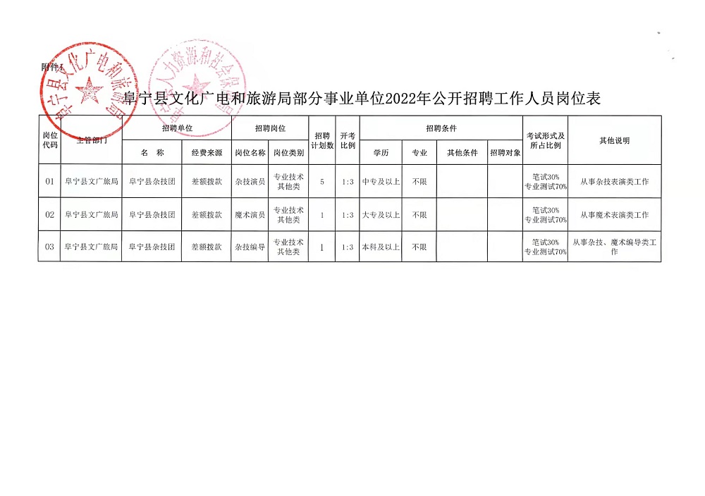 田林县文化广电体育和旅游局招聘启事概览